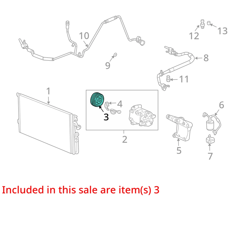 KIT EMBRAGUE SATURN VUE 2004-2007 AIRE ACONDICIONADO 15783642 - NUEVO OEM 15783642 Foto 2 de 3