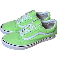 VANS Old Skool, Neon Green Gecko / White Mens Sz 11.5