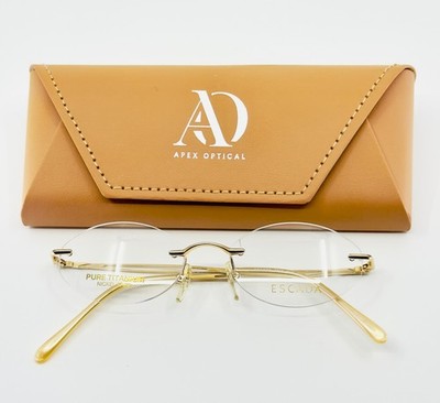 NEW ESCADA E92X GLD Gold Rimless (Chassis) Rimless Eyeglasses N/A-16-135 B:N/A
