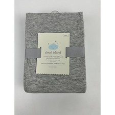 Cloud Island Jersey Crib Fitted Sheet Gray 100 Cotton Soft Finish New