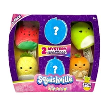 NEW! Squishville by Squishmallows Fruit Squad 6 Pack Mini Plush Toys Mystery