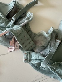 Victoria's Secret Sage Green Floral Embroidered Unlined Balconette Bra