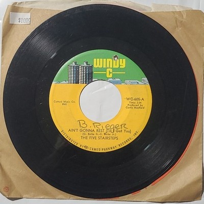 The Five Stairsteps ~ Ain't Gonna Rest/ You Can't See ~ Windy C 45 RPM Record