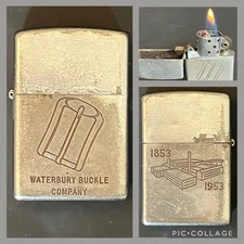 1953 Zippo  Lighter Advertising Waterbury Buckle Co. - 2032695 Matching Insert