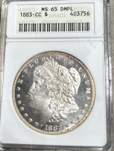 1883-CC Morgan Dollar,  ANACS SOAPBOX MS 65 DMPL, Free Shipping