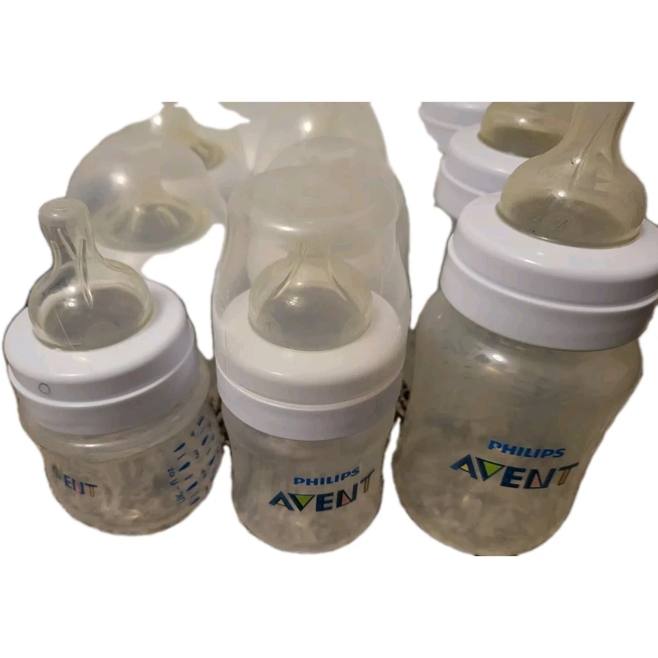 6 biberones naturales Philips Avent de plástico transparente 4 oz 8 oz 0+ meses Nuk Foto 2 de 3