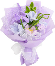 Crochet Flowers Bouquet Gifts for Women Birthday, Preserved Rose Forever Flower,