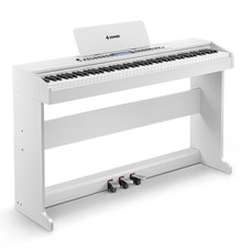 Donner DDP-95 Digital Piano Keyboard With Stand Pedal Unit Weighted Key  White