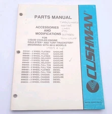 CUSHMAN Parts Manual Accessories Modifications Haulster Turf-Truckster 8910 OEM