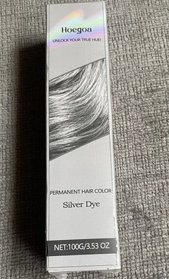 Silver Dye Hair Permanent Color 100grams,sealed Box,expiration 01/2 /2029