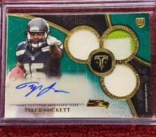 2015 Topps Triple Threads Tyler Lockett RC Autograph Triple Relics /50 #136,1661