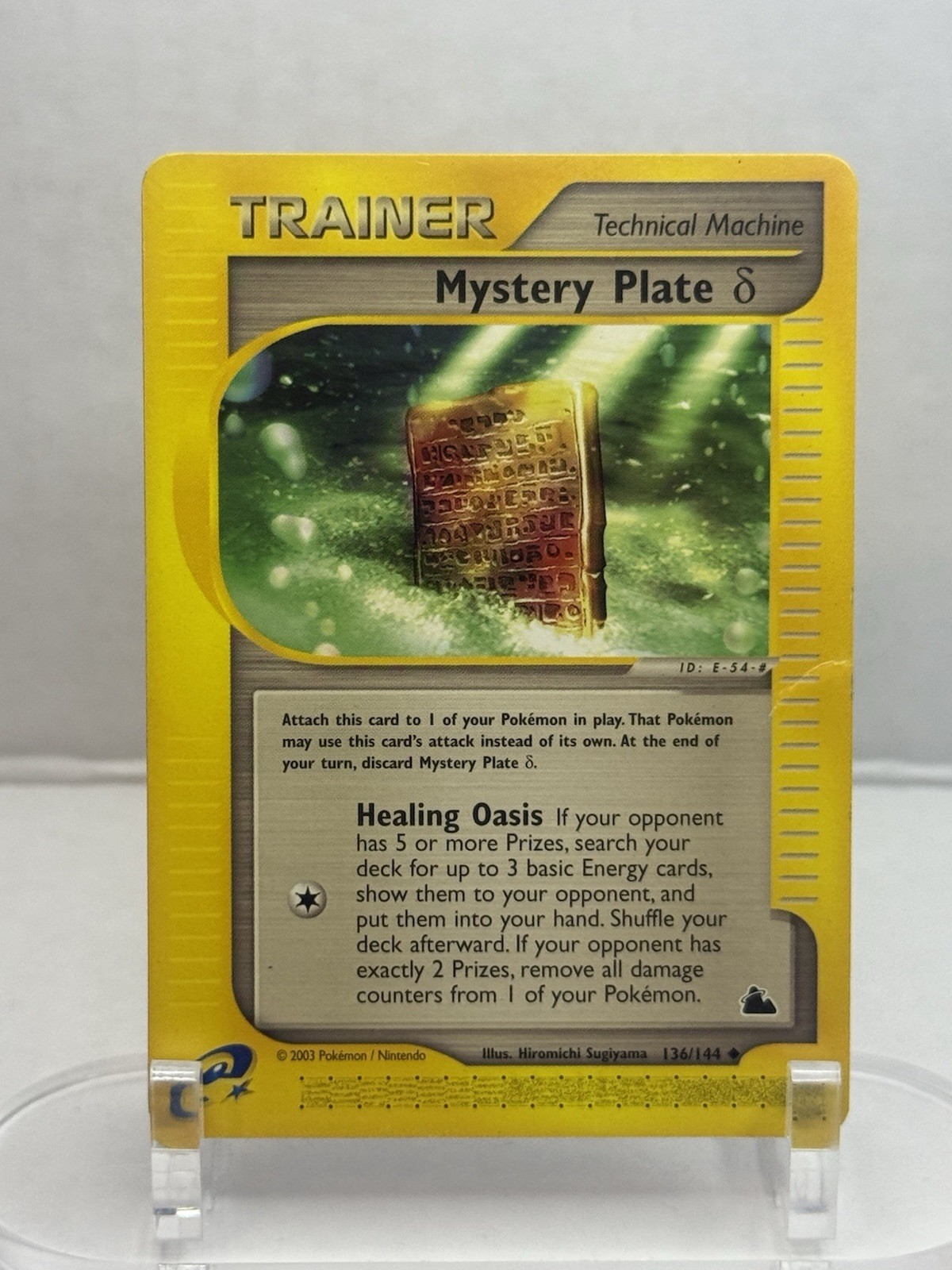 Pokemon TCG Mystery Plate Delta 136/144 Skyridge Trainer TM Uncommon 2003 EN