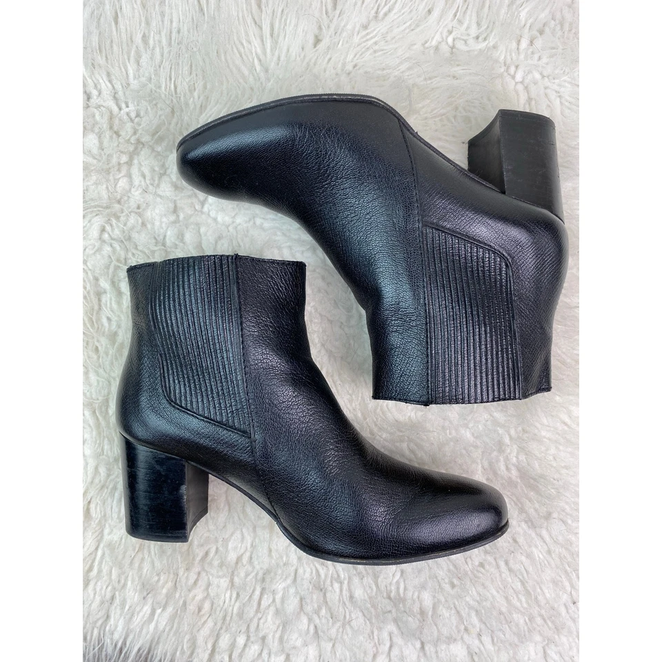 Pedro Garcia Women's Size 38 EU 7.5 US Black Block Heel Chelsea Ankle Boots — 第 4/4 张图片