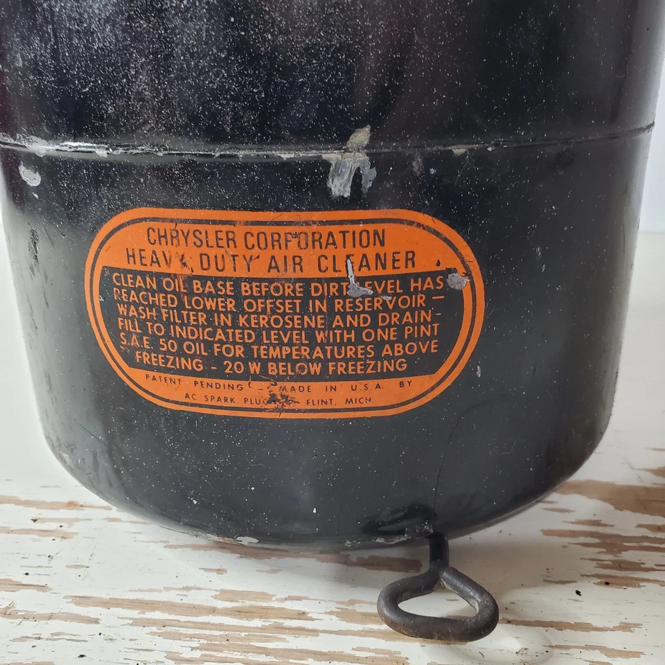 Limpiador de admisión de aire Buick 1941-1942 Chrysler Corporation negro de alta resistencia Foto 3 de 4