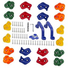 20pc Rock Wall Climbing Holds for Kid, Play Set Climber Attachment