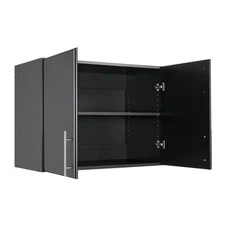Prepac Elite 32 in. 2-Door Engineered Wood Stackable Wall Cabinet in Black