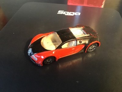 preowned 2002 Hot Wheels 1st edition Bugatti Veyron Red/Black  Loose playd with