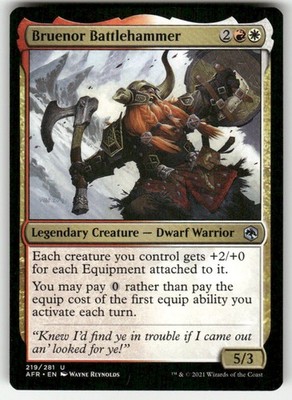 Bruenor Battlehammer 219 Adventures in the Forgotten Realms Magic: The Gathering