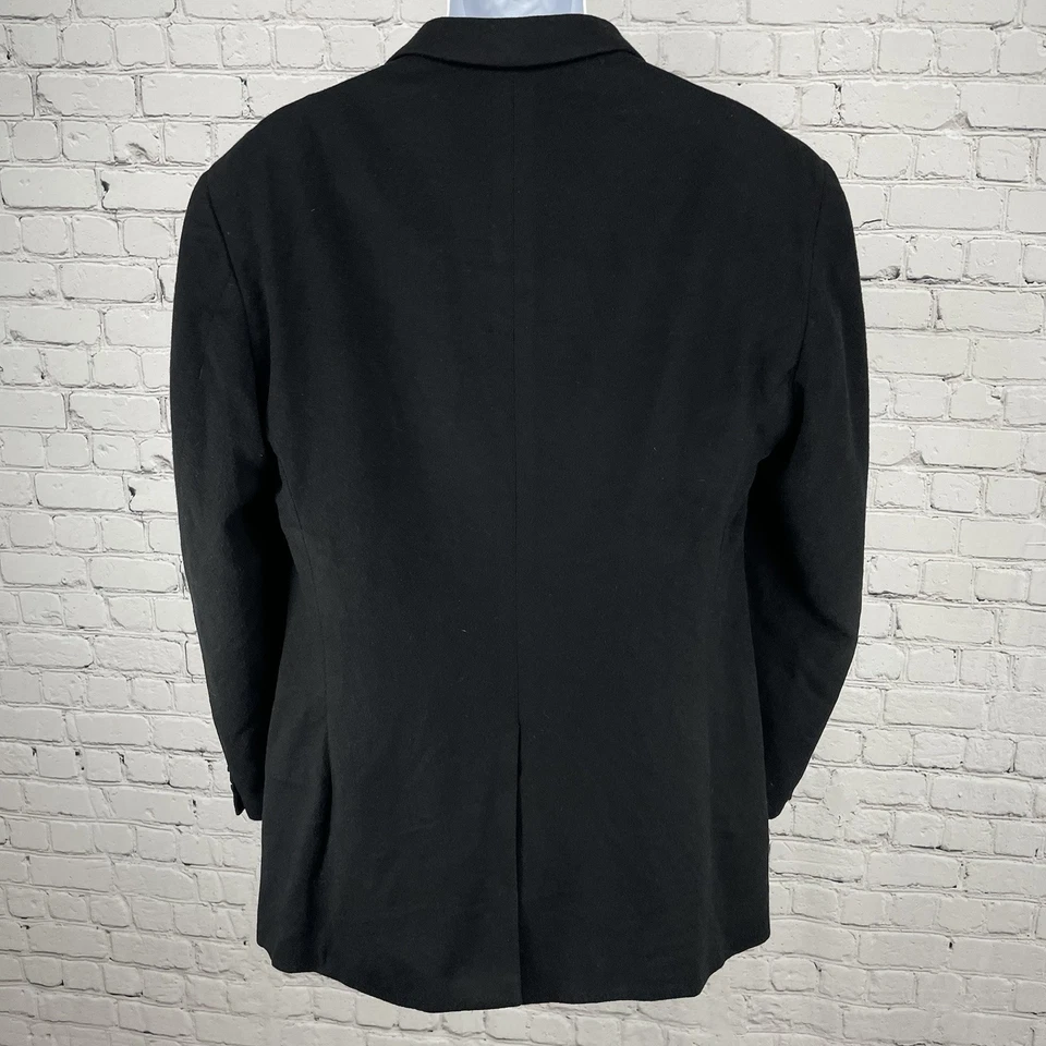 Blazer Armani Negro Cachemira Suave 3 Botones Muesca Ventilada Hecho en Italia Talla 41 Foto 2 de 4