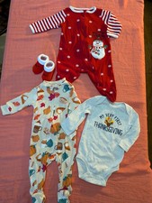 Holiday baby clothes 0-3 mo. lot of 4 
