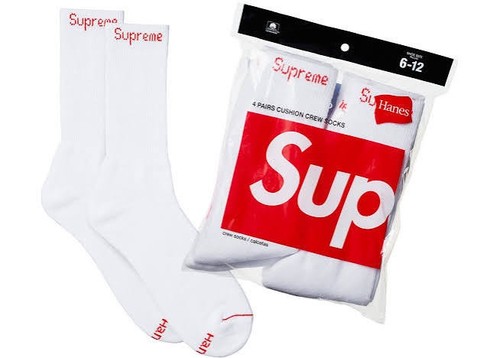 Supreme Hanes Socks 4PK (Brand New) (Same Day Shipping)
