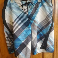 O'Neill Plaid Swim Trunks Board Shorts Sz 40