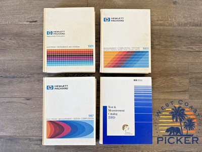 LOT of 4 Hewlett Packard Test & Measurement Catalogs 1981/85/87/89 Hardcover