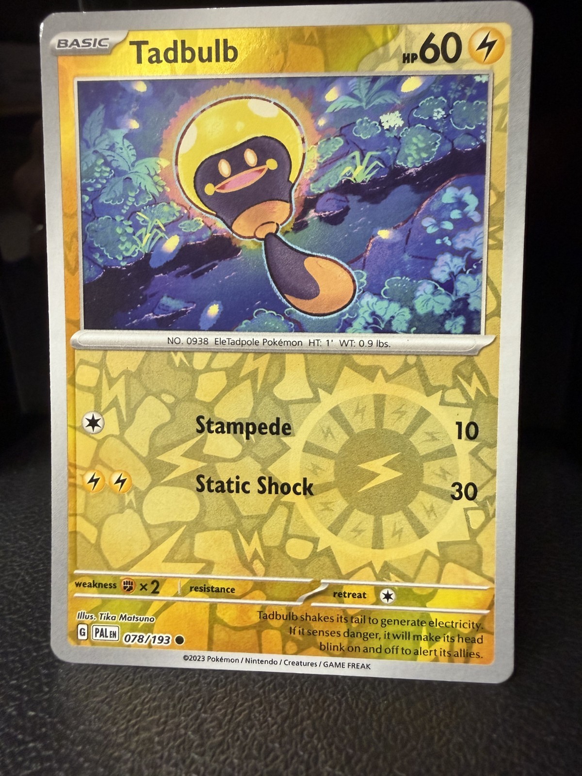 Pokémon TCG Tadbulb Reverse Holo 078/193