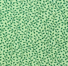 Green Mint Kelly Vines Floral Flower Cotton Quilting Fabric YOU PICK LENGTH