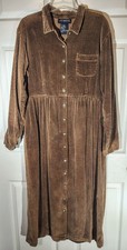 Vintage JG Hook Brown Corduroy  Maxi Dress Sz. 12