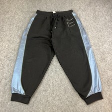 Nike Womens Joggers Tracksuit Bottoms Medium Triple Swoosh Oversized Black