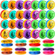 40 Pcs Colorful Light up Yo Yo Ball Bulk Responsive Ball Auto Return Bearing