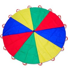 Parachute 12ft - Gymnastics Parachute with Handles for Children Group Team Bu...