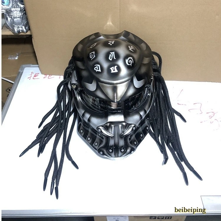 Alien Predator Fangs Wasp Motorcycle Full Face Cosplay Cool Helmet Mask Props - Image 2 of 4