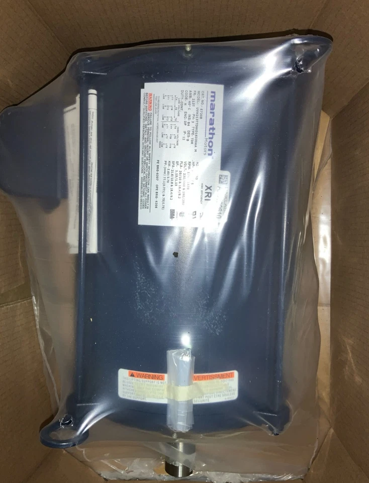 MARATHON 213TTDWD16330AA - General Purpose Motor 7.50 & 5 HP 3 Phase- New In Box - Image 4 of 4