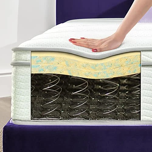 Матрас пружинный и пенопластовый ZINUS 12 дюймов, полный, CertiPUR-US, сборка не требуется, белый - Изображение 4 из 4