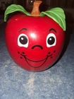 Fisher Price vintage 1972 Happy Apple - Made in USA Chime Works In Nice Conditio