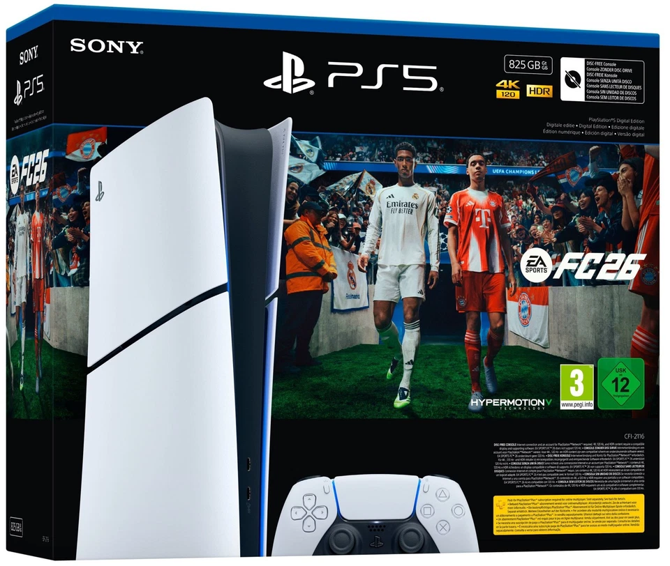 ✅ Sony PS5 Digital Edition 825GB E-Chassis Bianco + EA Sports FC 24 ITA | NUOVA