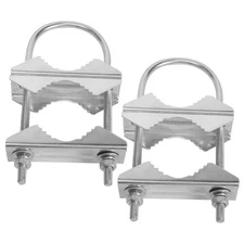  Antenna Mast Clamp V-Jaw Bracket U Bolts Pipe Mounting Hardware 2 Sets for9265