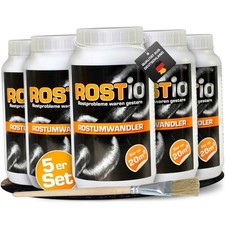 5 x ROSTIO Rostumwandler 1 L Rostkonverter Rostentferner Rostschutz-Grundierung
