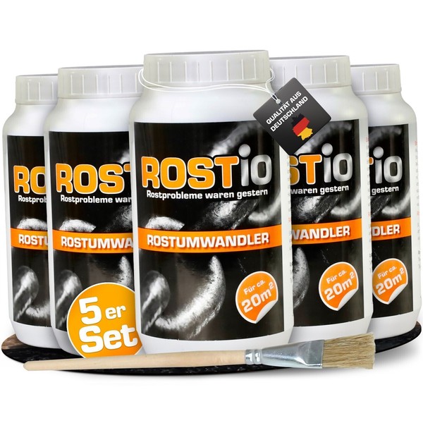 5 X Rostio Rostumwandler 1 L Rostkonverter Rostentferner Rostschutz-Grundierung-image