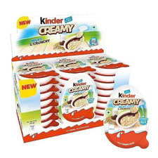 Paquete de 24 cremosas para niños | 24 x 19 g | Barritas de chocolate rellenas con arroz crujiente | Crema