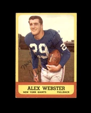 Alex Webster Signed 1963 Topps New York Giants Autographed