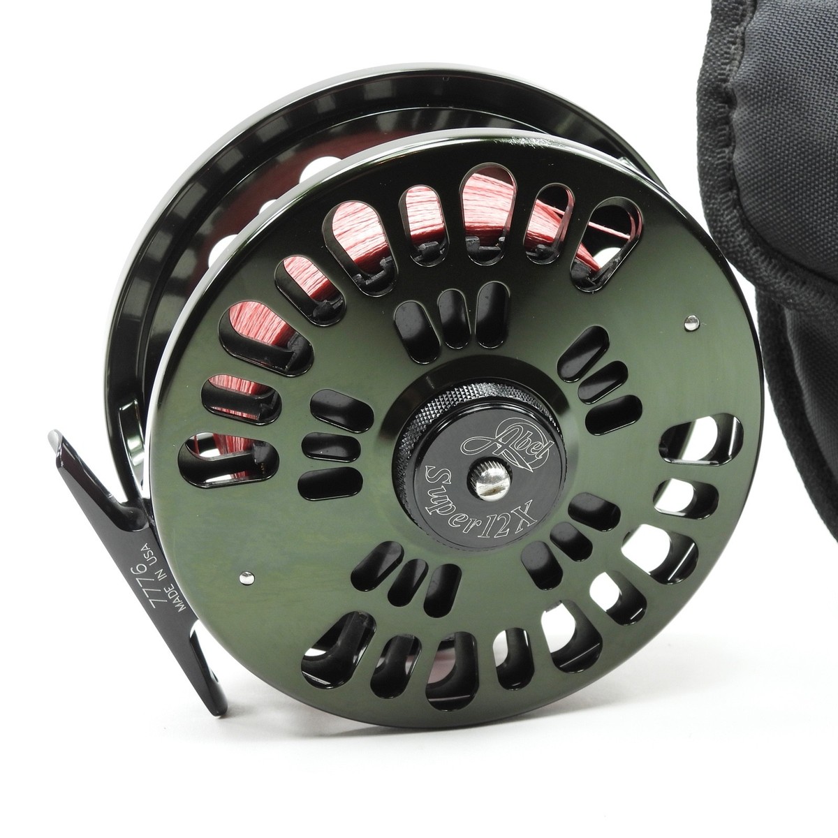 Abel Super 12X Fly Fishing Reel. Dark Green Finish. Made in USA. W