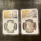 2 coin set 2024 morgan peace proof silver dollars ngc pf 69 uc first releases