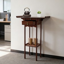 Meditation Table Altar Table with Pull-Out Storage Board Altar Table with Drawer