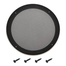 8" Speaker Grill, Gold ABS Frame with Black Mesh Cover and Screw