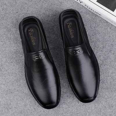 Men's Genuine Leather Shoes Casual Driving Flats Slip-on Business Comfy Shoes