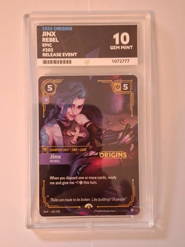 RIFTBOUND - JINX REBEL 202/298 ORIGINS RELEASE PROMO ACE10