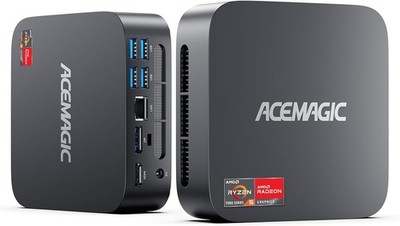 4K OFFICE Mini PC AMD R5 7430U 16GB DDR4 512GB M.2 SSD WIFI 5 BT Windows 11 PRO